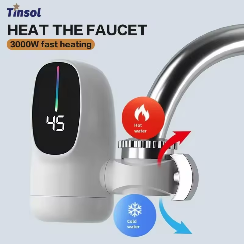 Kitchen Appliances Integrated - 110V 高速加熱電気ヒーター蛇口省エネ温冷ミキサーインスタントデジタルディスプレイ温水タップキッチンバスルーム用
