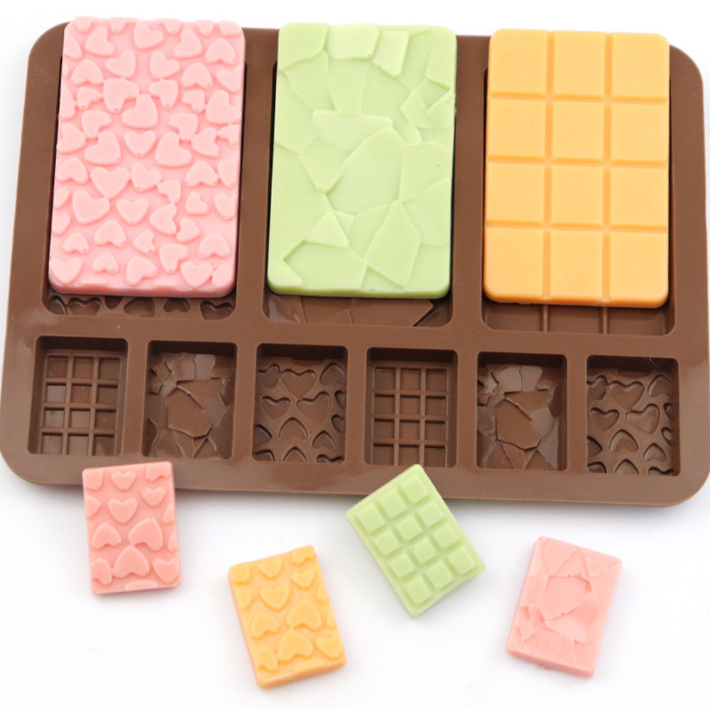 Kitchen Appliances For Baking - 9 キャビティチョコレートシリコーン型フォンダンキャンディケーキ型キューブ型キッチンベーキングアクセサリー簡単にリリース