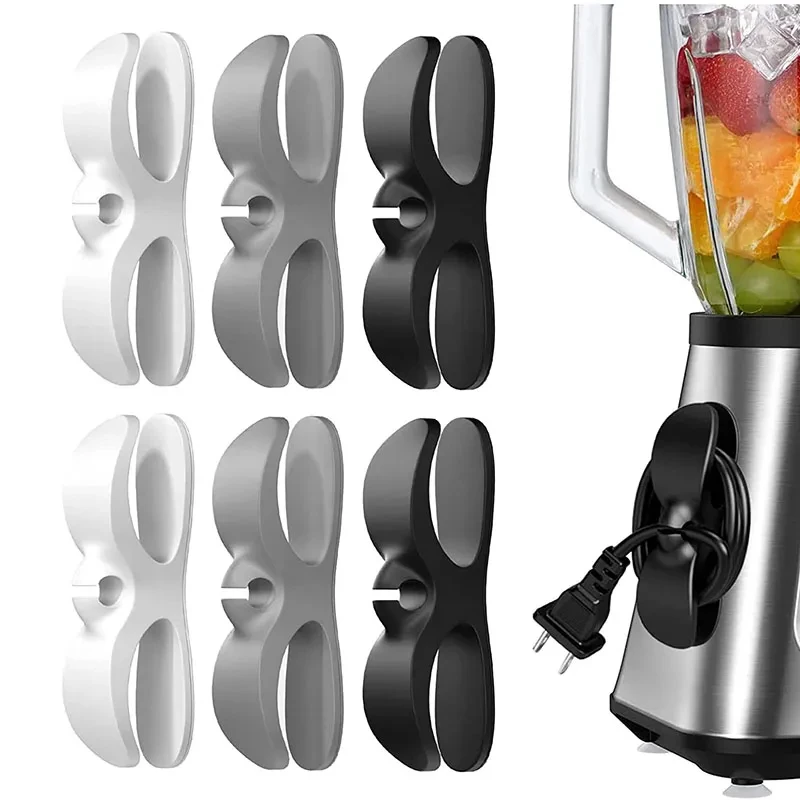 Kitchen Appliances Holder - MAOYYE 6 個/4 個ケーブルワインダーケーブルクリップホルダーケーブルオーガナイザー取り付けが簡単多機能キッチン家電に適しています