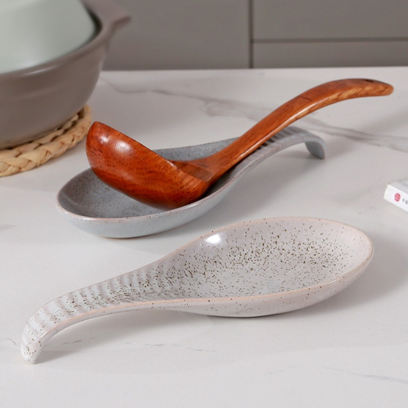 Kitchen Appliances Holder - コンロ用セラミックスプーンレスト、キッチンカウンター用スプーンホルダー、農家風調理器具ホルダー（スプーン、おたま、スパチュラ用）