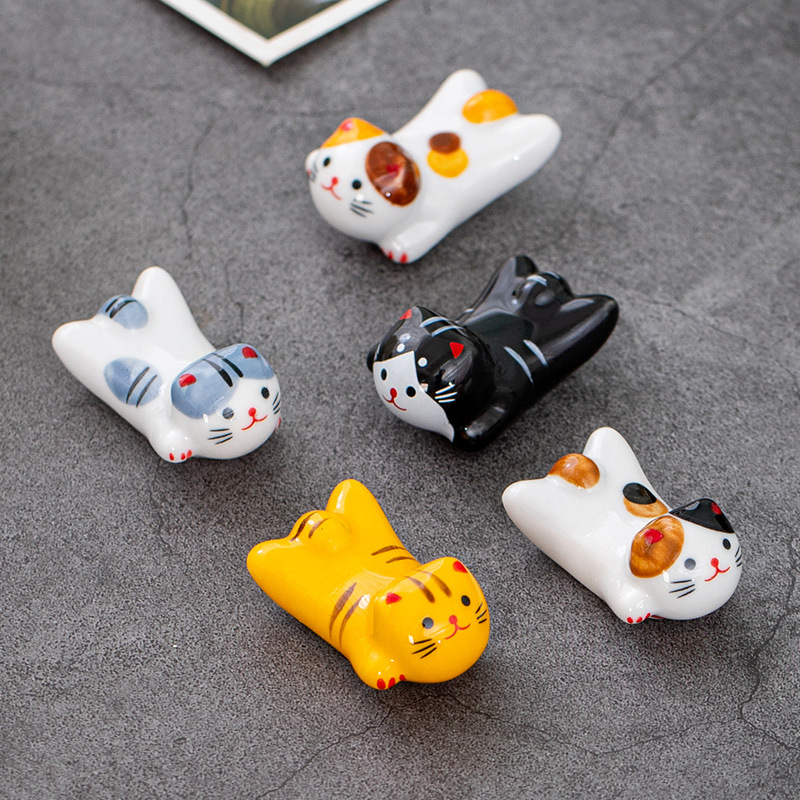 フライングキャットセラミック箸置き和風かわいい招き猫ホルダー - Kitchen Appliances Holder のレビューと価格