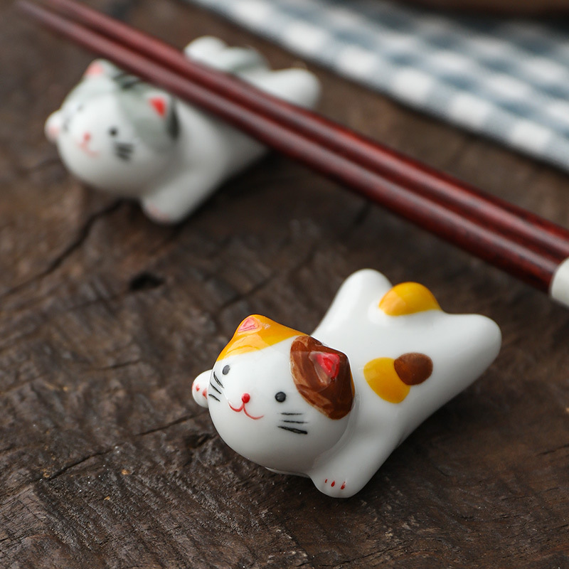 フライングキャットセラミック箸置き和風かわいい招き猫ホルダー - Kitchen Appliances Holder のレビューと価格