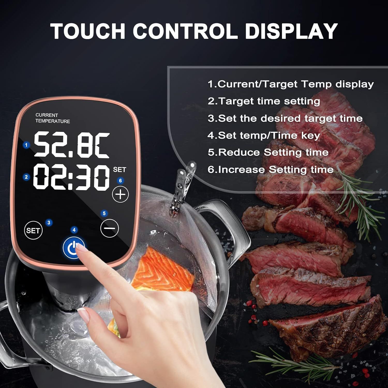 FP01 電気式家庭用サーモスタット付き低温真空調理器 ステ - Kitchen Appliances Are のレビューと価格