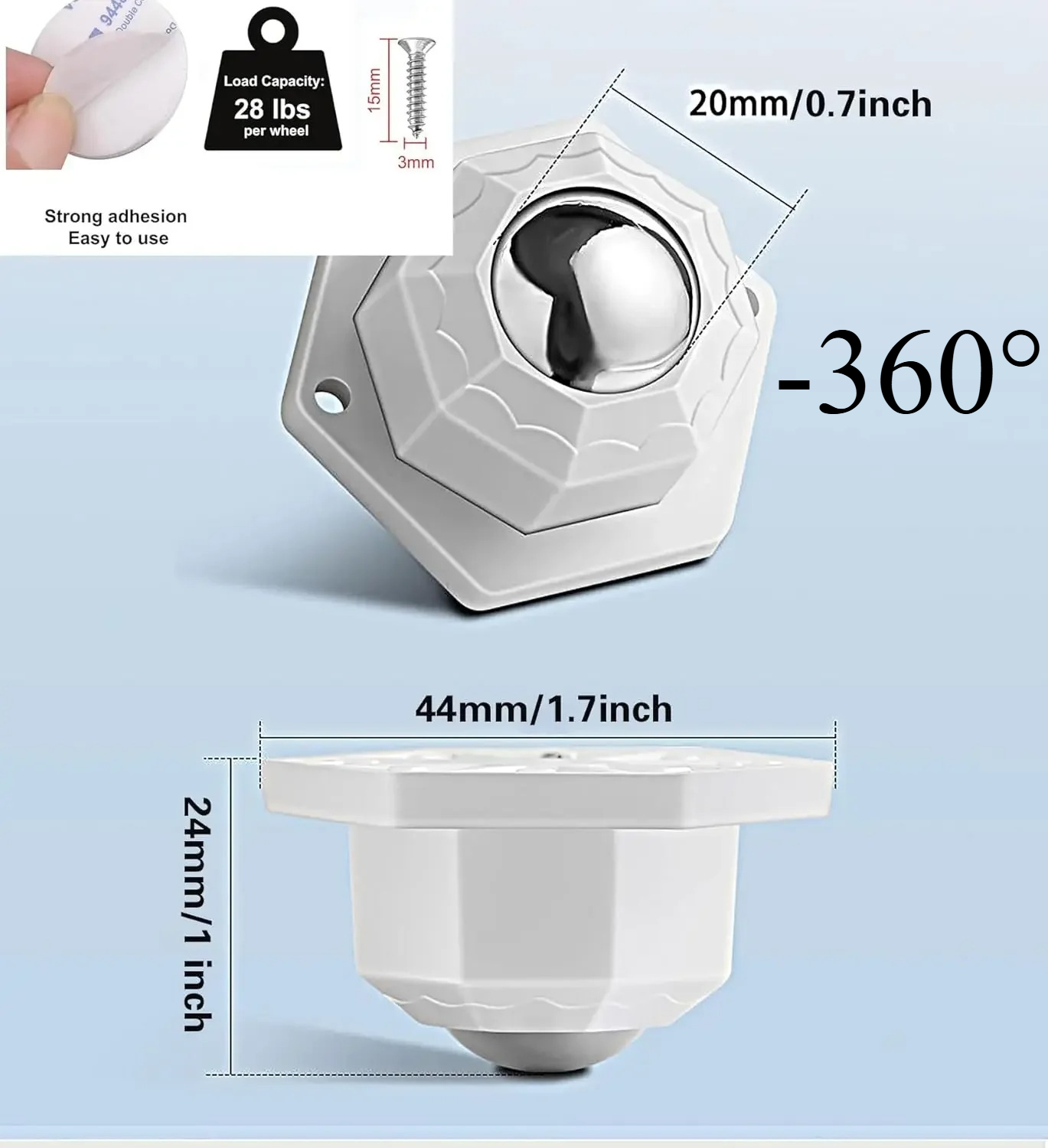 8個入り 自己粘着式家具キャスター キャスターホイール 36 - Kitchen Appliances List のレビューと価格