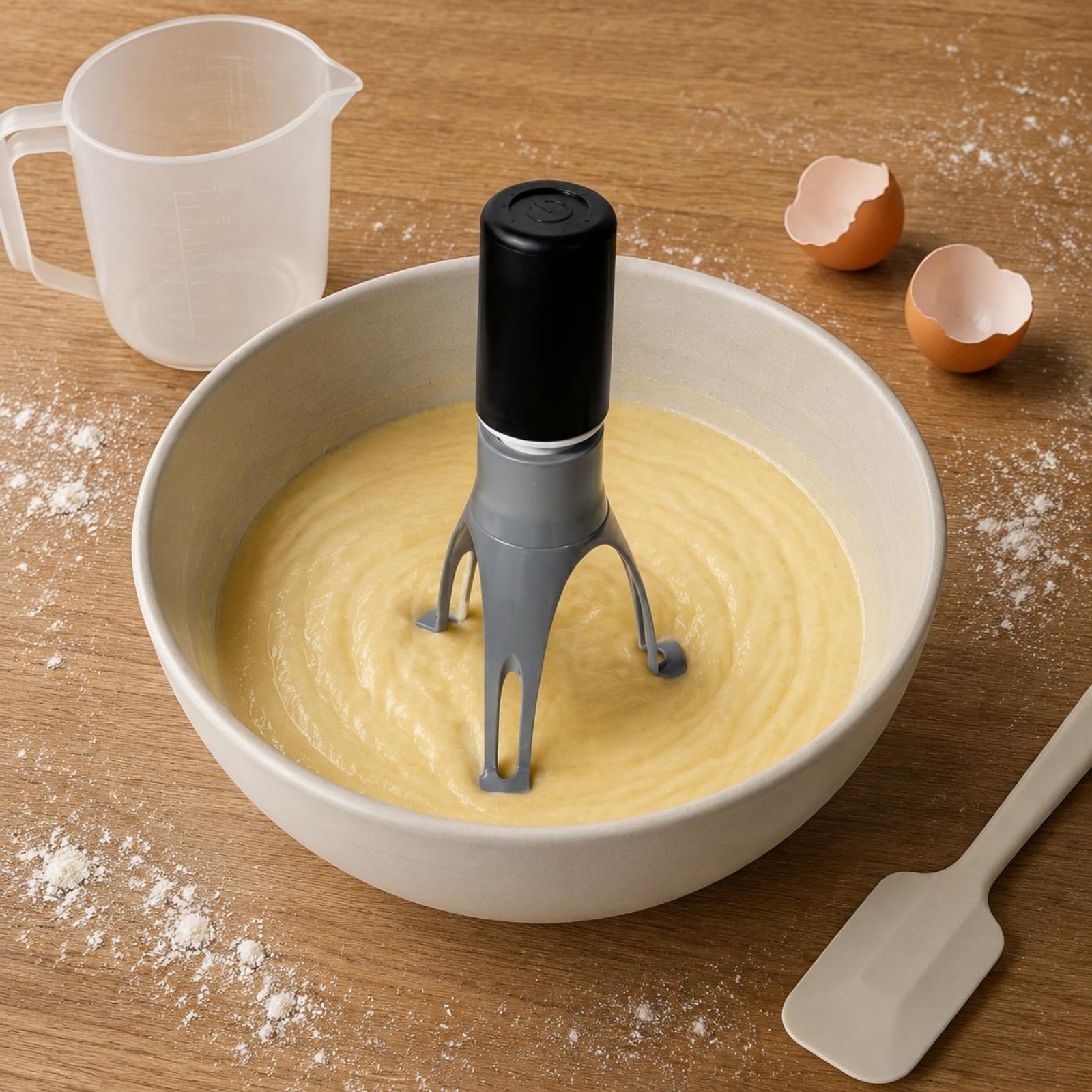 自動三角攪拌機 - ハンズフリー電動卵泡立て器＆キッチンミキ - Hand Mixer Electric のレビューと価格
