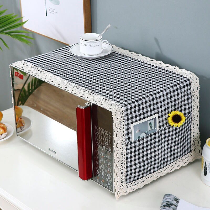 1個入り コットンリネン製 電子レンジカバー 防塵 防油 キ - Kitchen Appliances List のレビューと価格