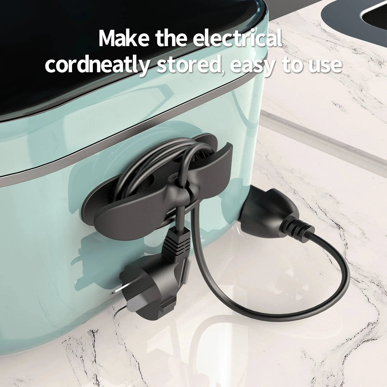 MAOYYE 6 個/4 個ケーブルワインダーケーブルクリッ - Kitchen Appliances Holder のレビューと価格