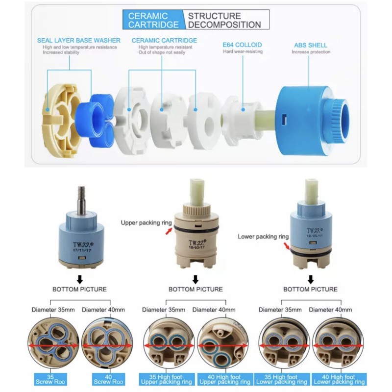蛇口用混合スプールバルブ 25mm/35mm/40mm カー - Kitchen Appliances Integrated のレビューと価格