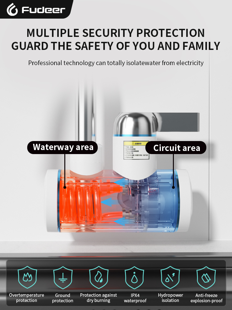 Fudeer 電気温水器 220V キッチン蛇口 タンクレス - Kitchen Appliances Integrated のレビューと価格